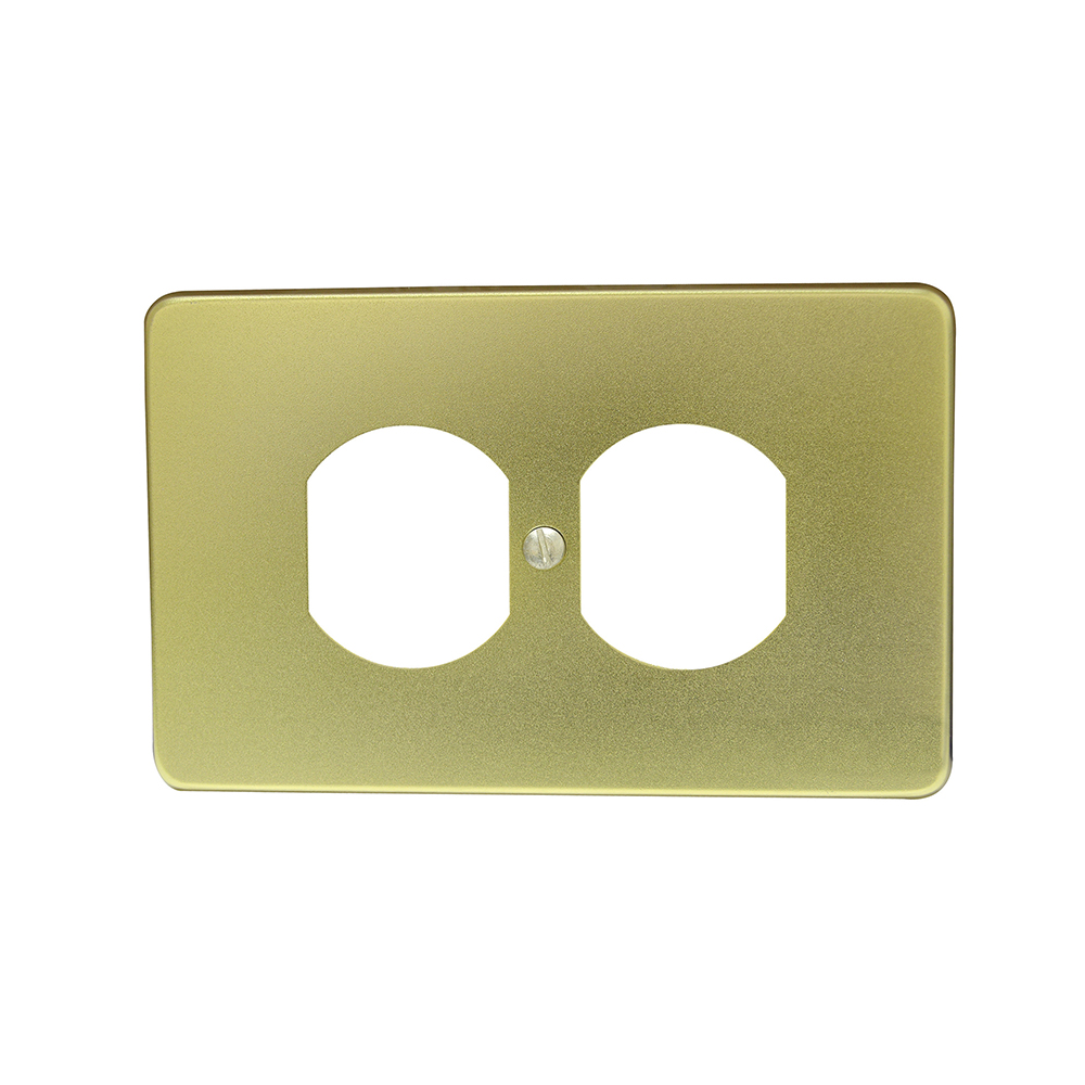 Placa doble de aluminio, línea estándar, color oro