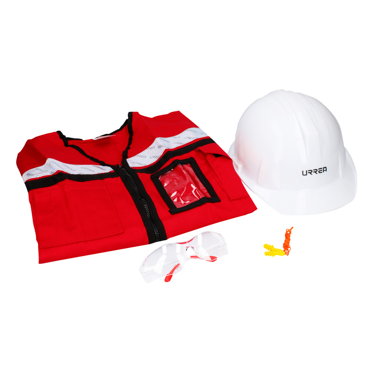 Juego de equipo de protección personal rojo EG, 4 piezas