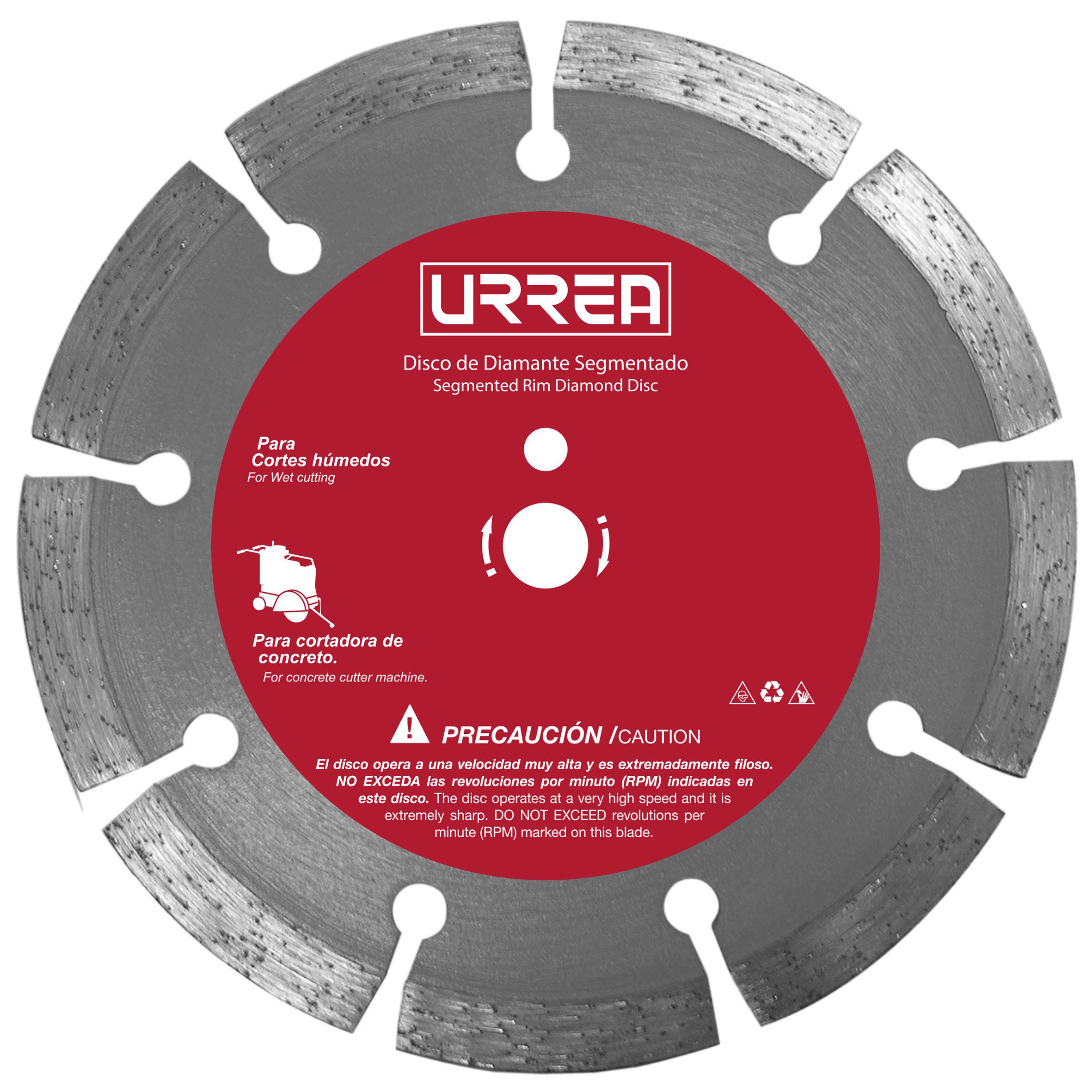 Disco de diamante para cortadora de concreto, 14"