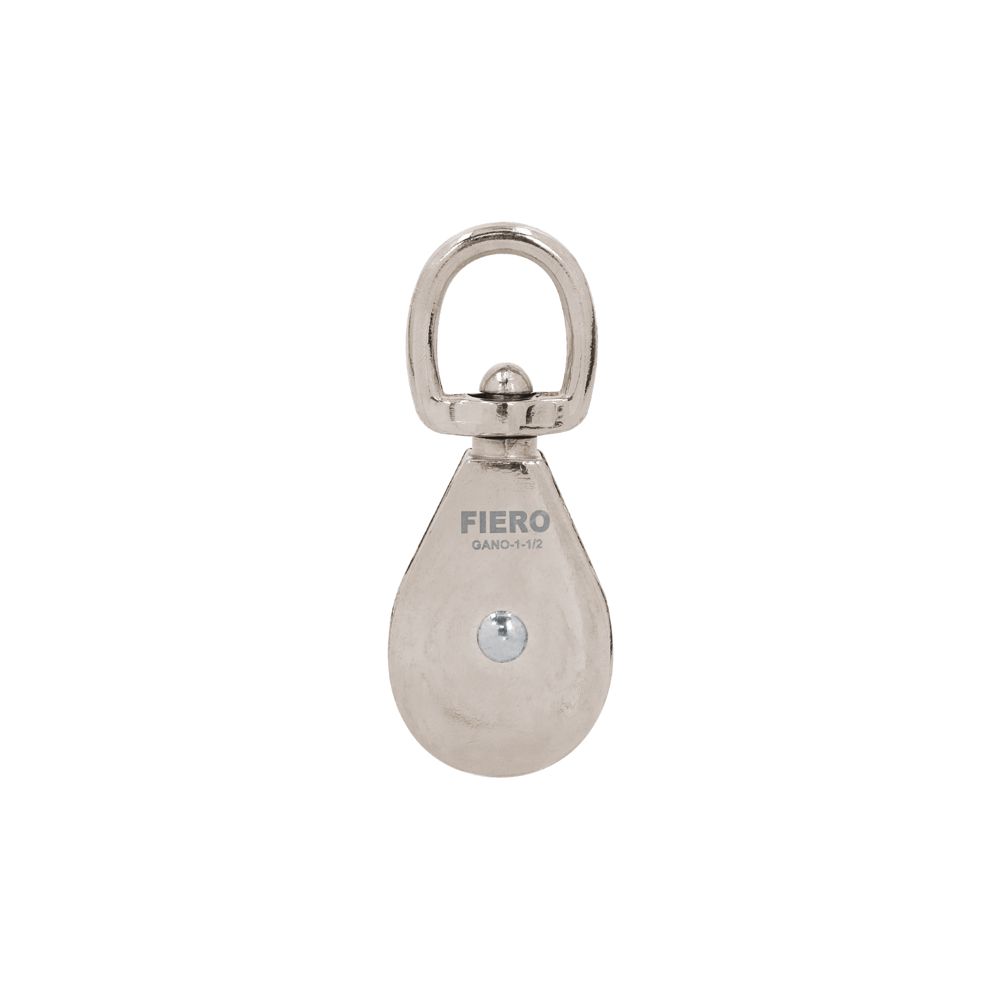 Garrucha para noria giratoria 1-1/2'sencilla niquelada,FIERO