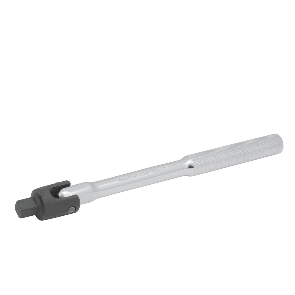 Mango articulado cromado para dado cuadro de 3/8", 7-13/16"