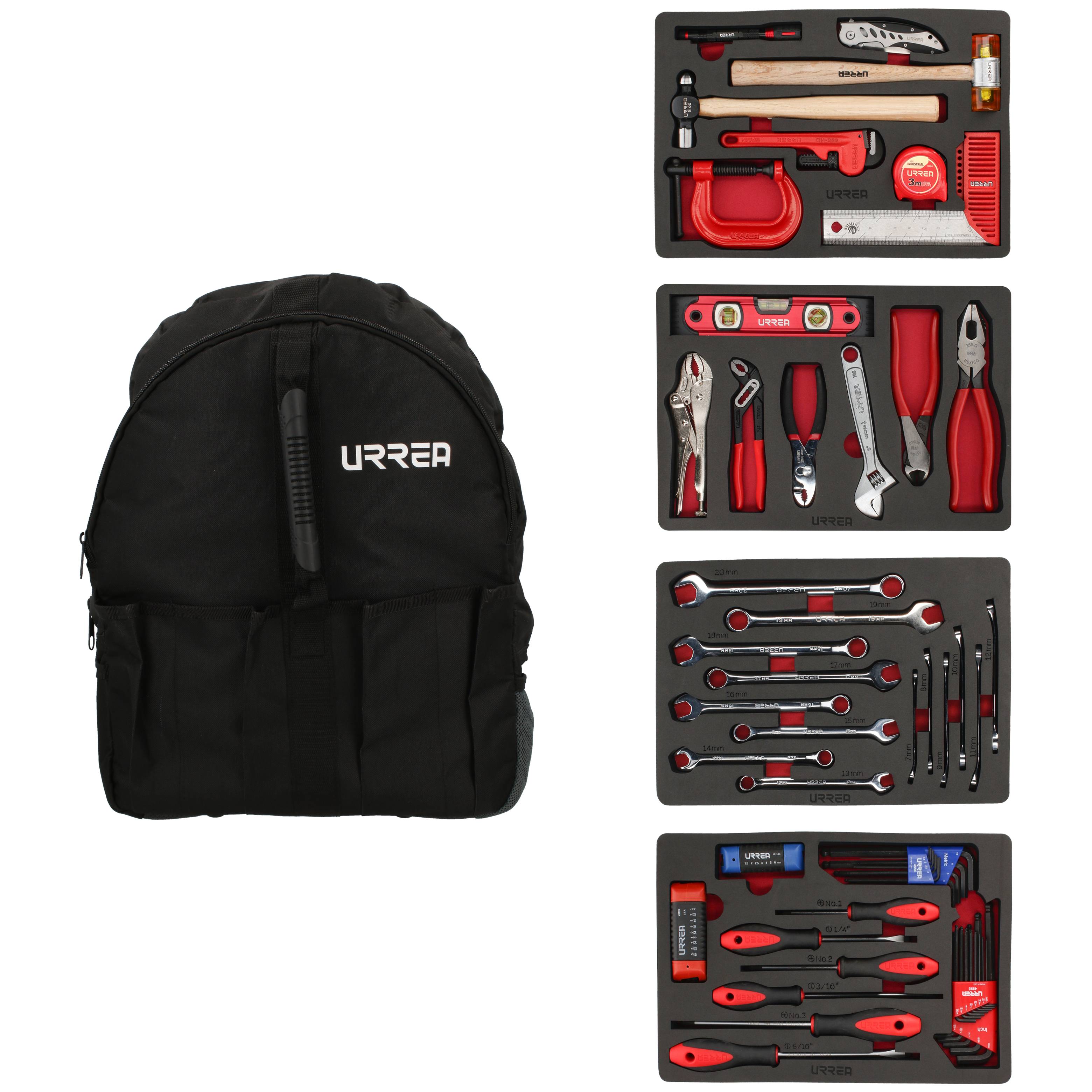 Juego combinado de herramienta 39 piezas, con mochila