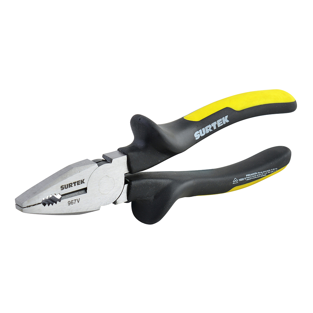Pinza con mango bimaterial de 1000 V de corte universal, 7"