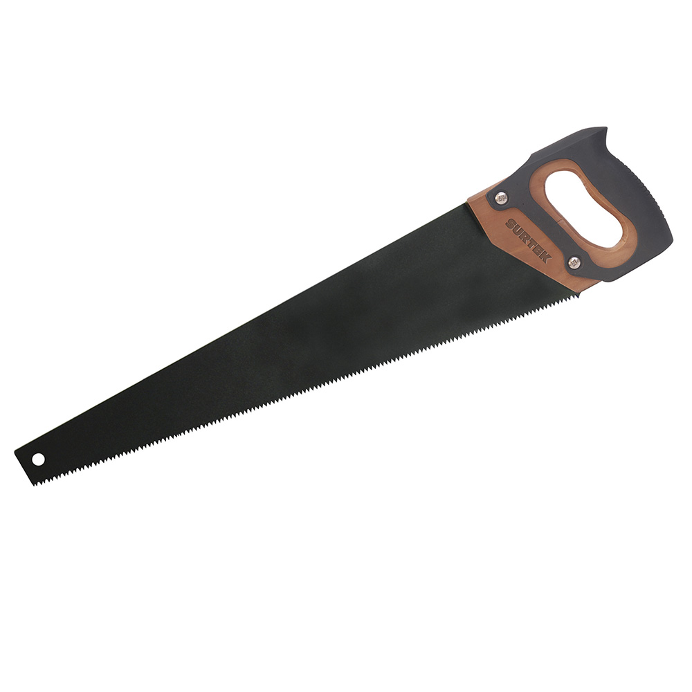Serrucho triple filo con recubrimiento de TPFE mango de madera 22"