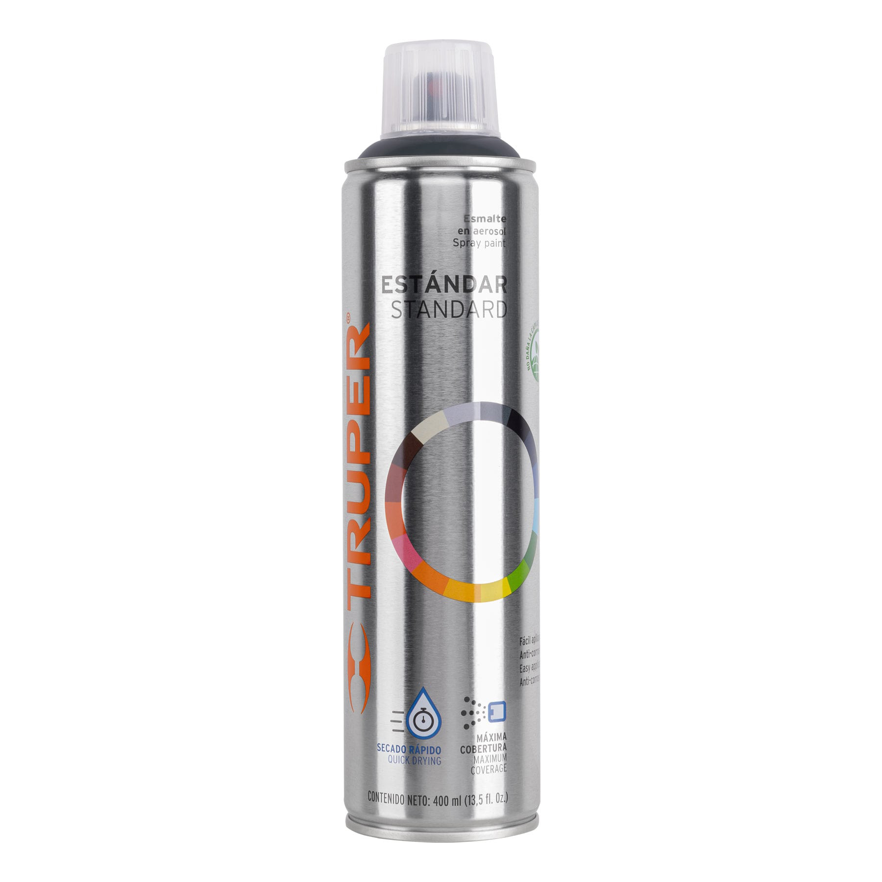 Pintura aerosol gris obscuro, bote esbelto 400 ml, TRUPER