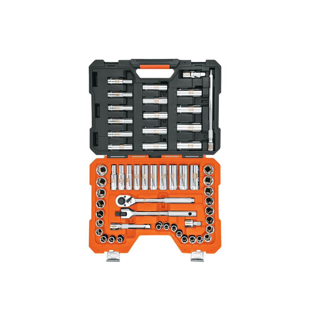 Juego de 56 herramientas cuadro 1/2' std y mm para mecánico