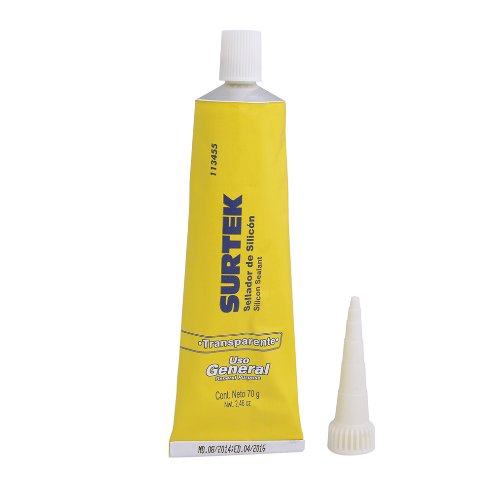 Silicón transparente en tubo, 85 gr