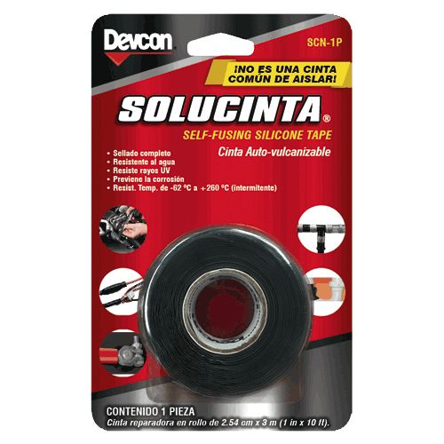 SOLUCINTA NEGRA DEVCON 1”x3mt.