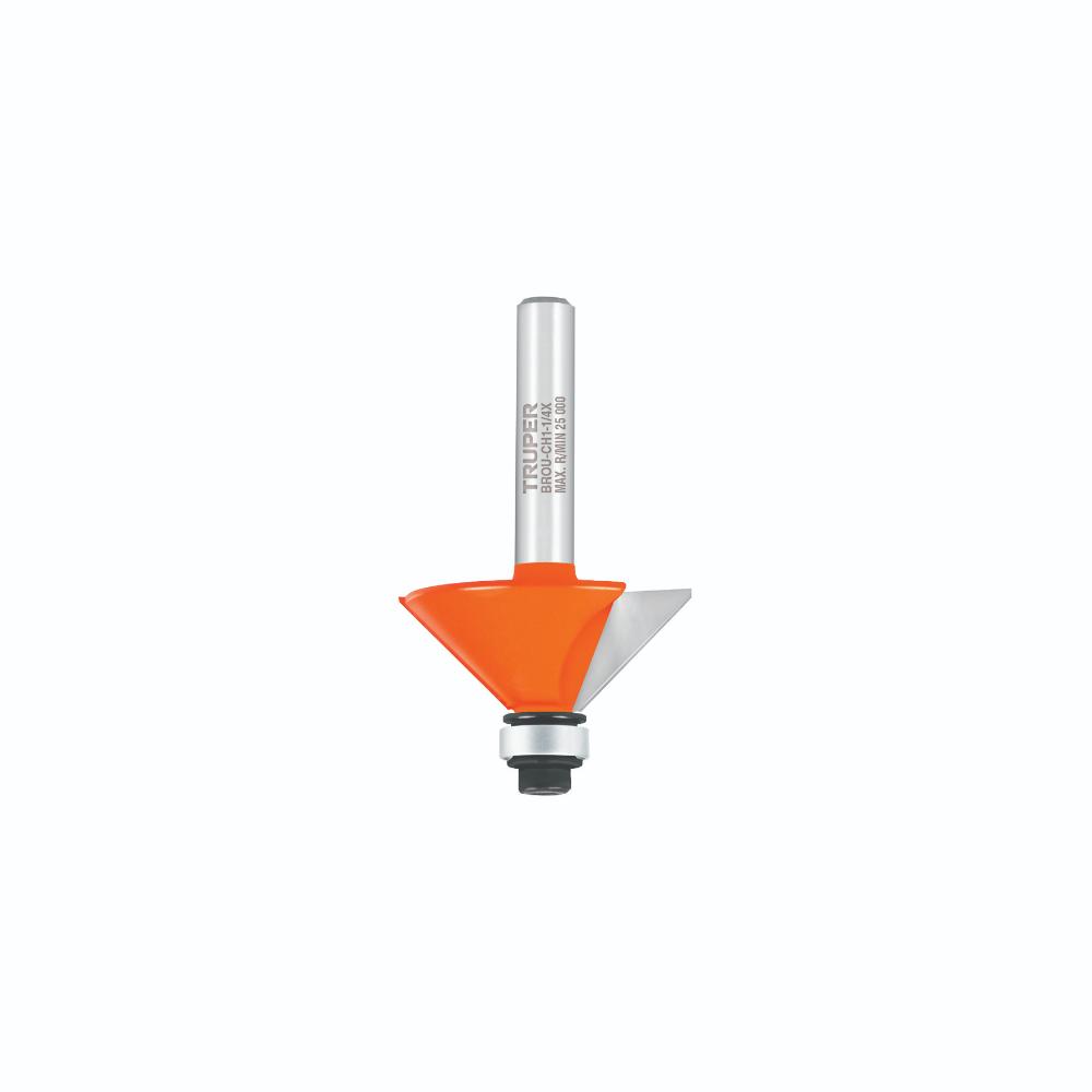 Broca para router, chaflán, 1-1/4' con balero, TRUPER