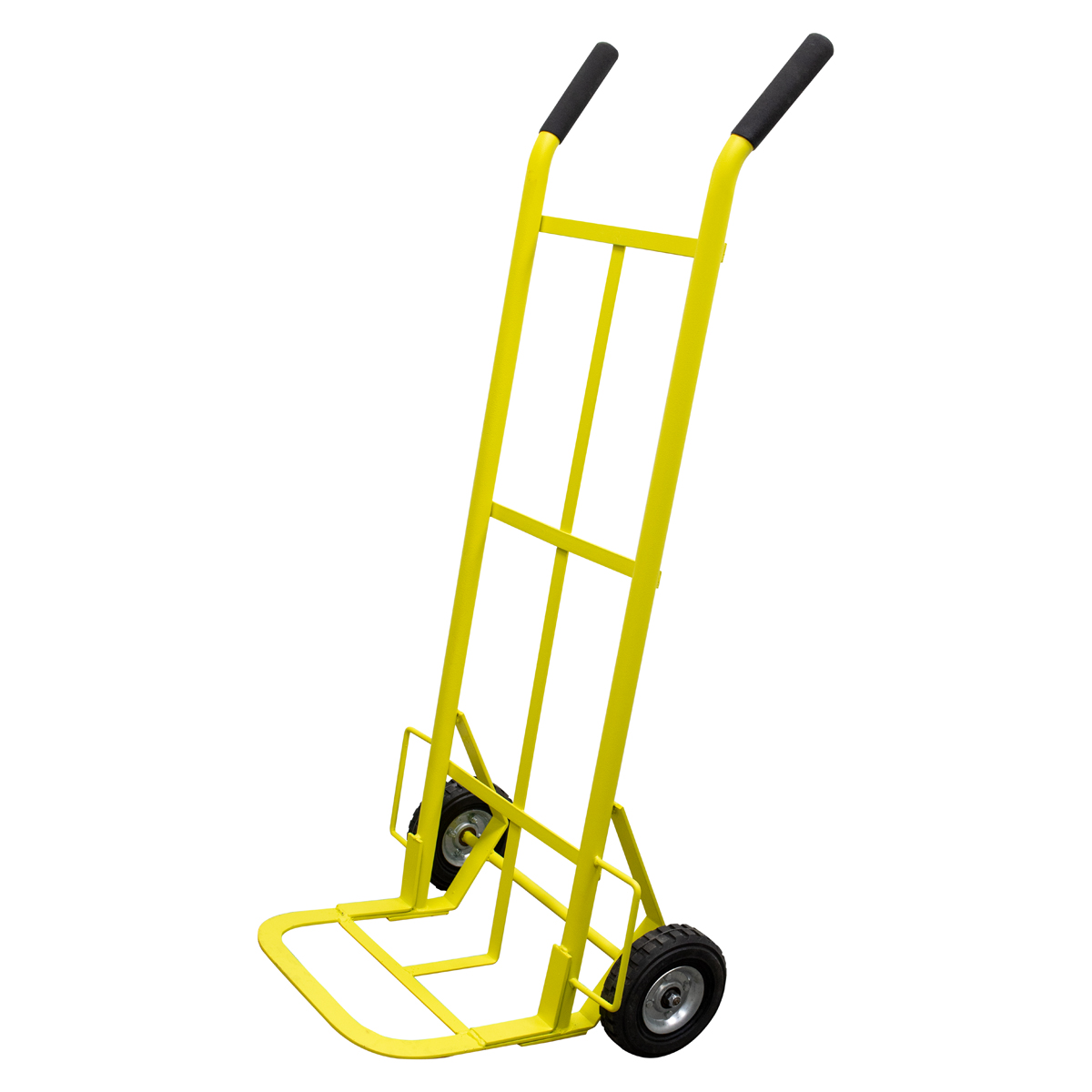 Diablo bodeguero con llanta sólida 8" color amarillo, capacidad 400 kg