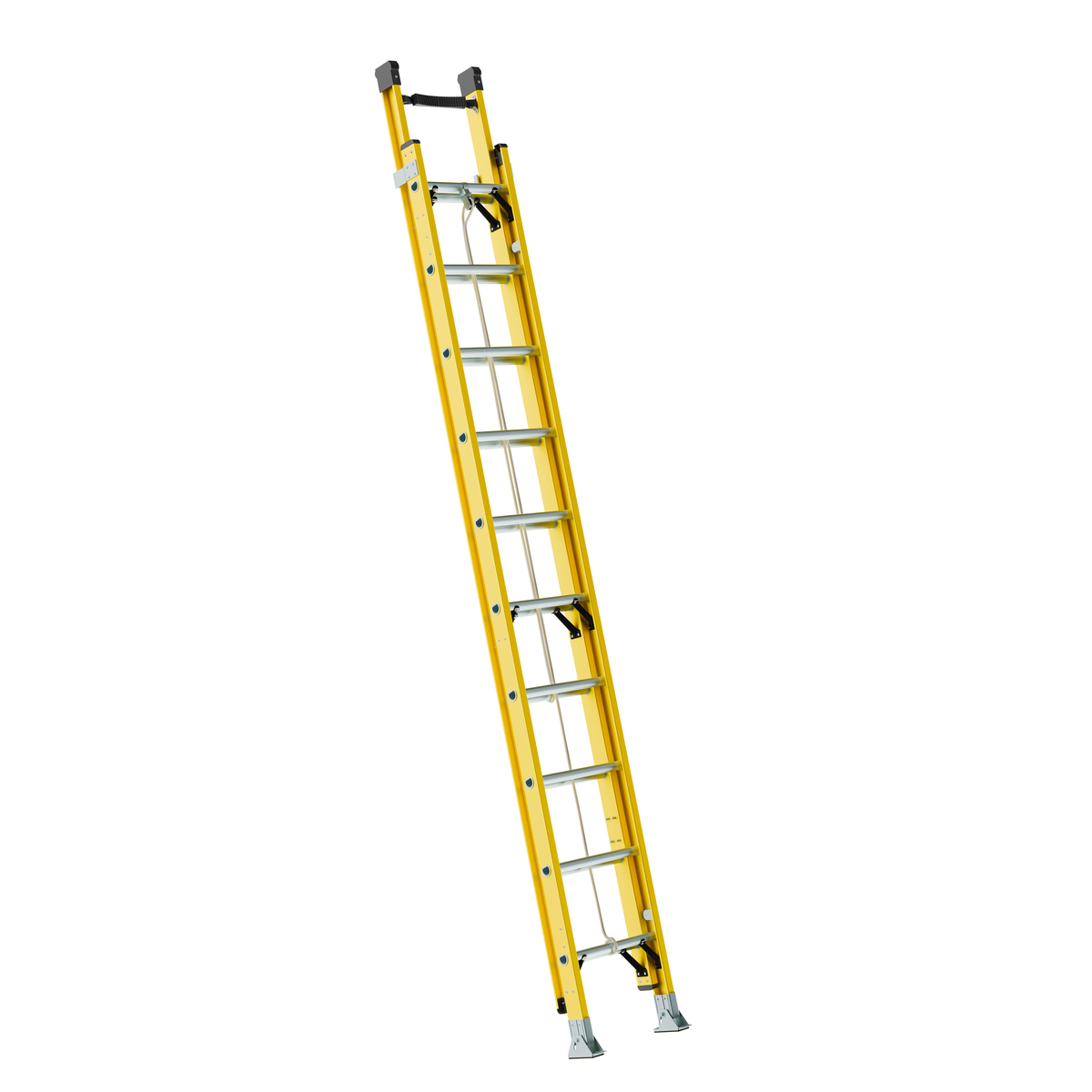 Escalera de extensión tipo II de fibra de vidrio con 20 peldaños