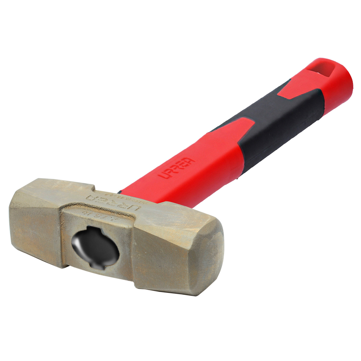 Marro de bronce-aluminio antichispa con mango corto de fibra de vidrio de 4lb 14"