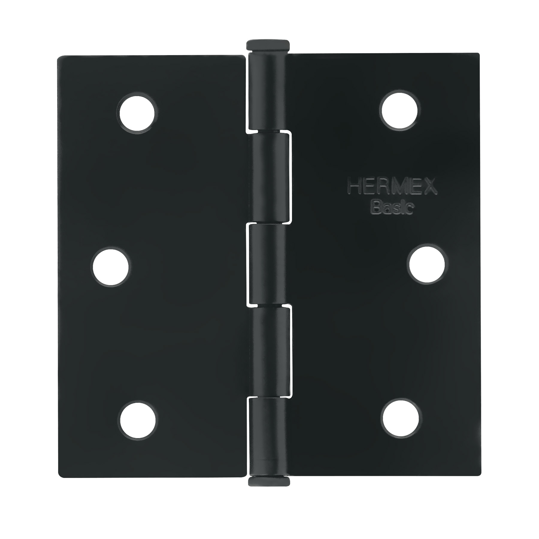 Bisagra cuadrada 2-1/2', acero negro mate cabeza plana BASIC