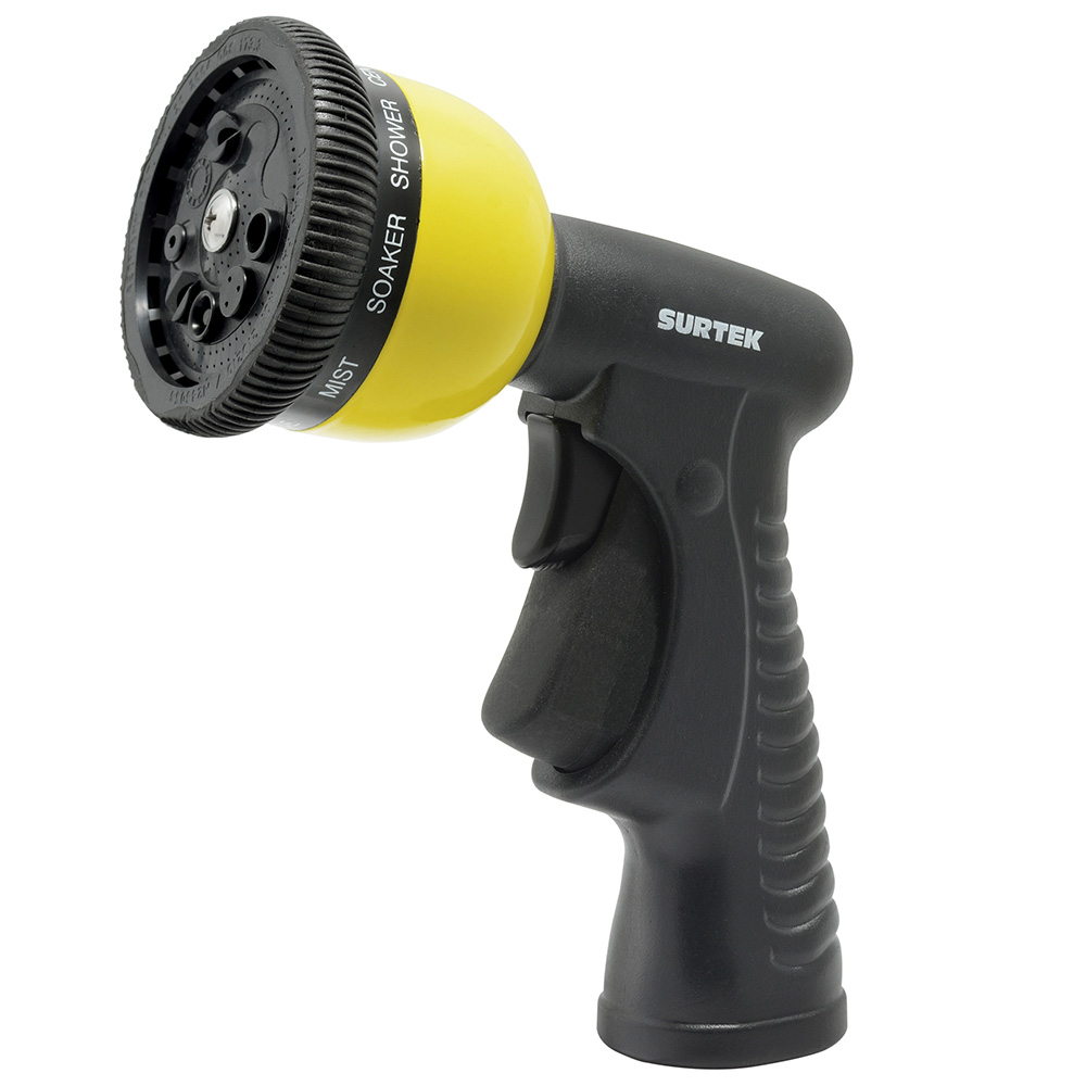 Pistola para riego con recubrimiento de PVC con 9 funciones, 3/4" GHT