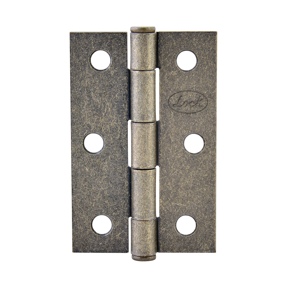 Bisagra alargada perno remachado de acero latón antiguo 1.5" x 1.4"