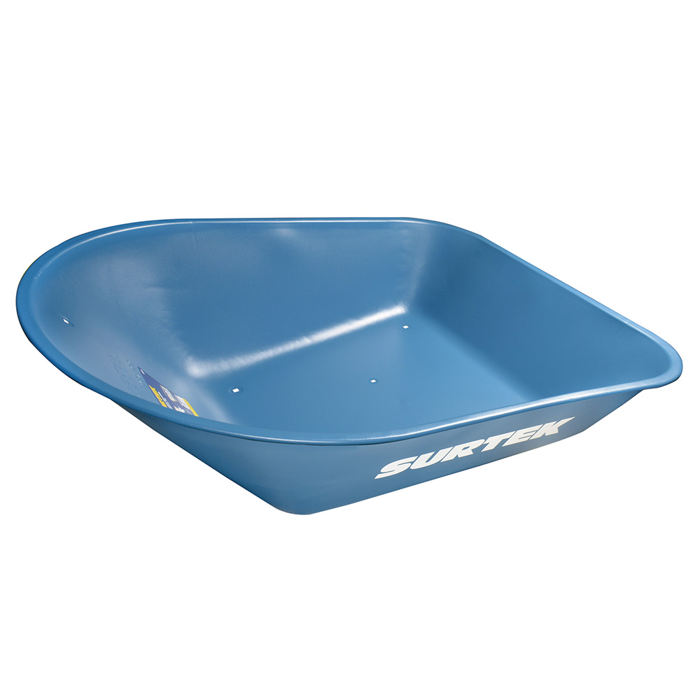 Concha de acero para carretilla herraje tipo americano 5 Ft3, azul