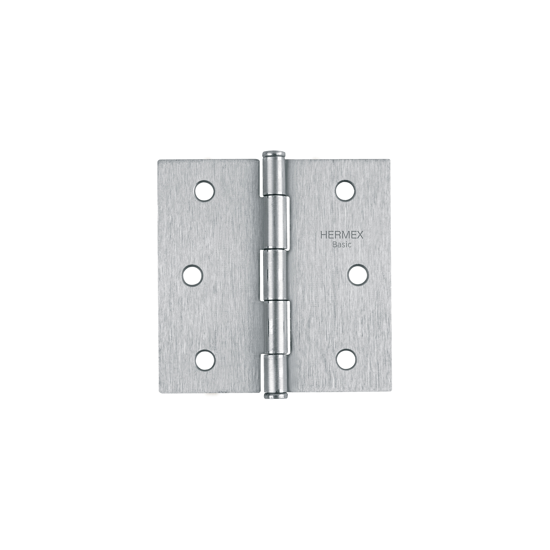Bisagra cuadrada 3', acero satinado, cabeza plana, BASIC
