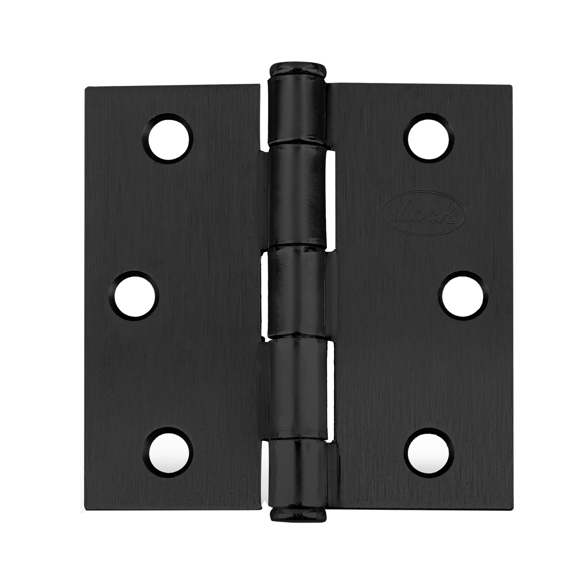 Bisagra cuadrada perno suelto de acero negro 3" x 3"