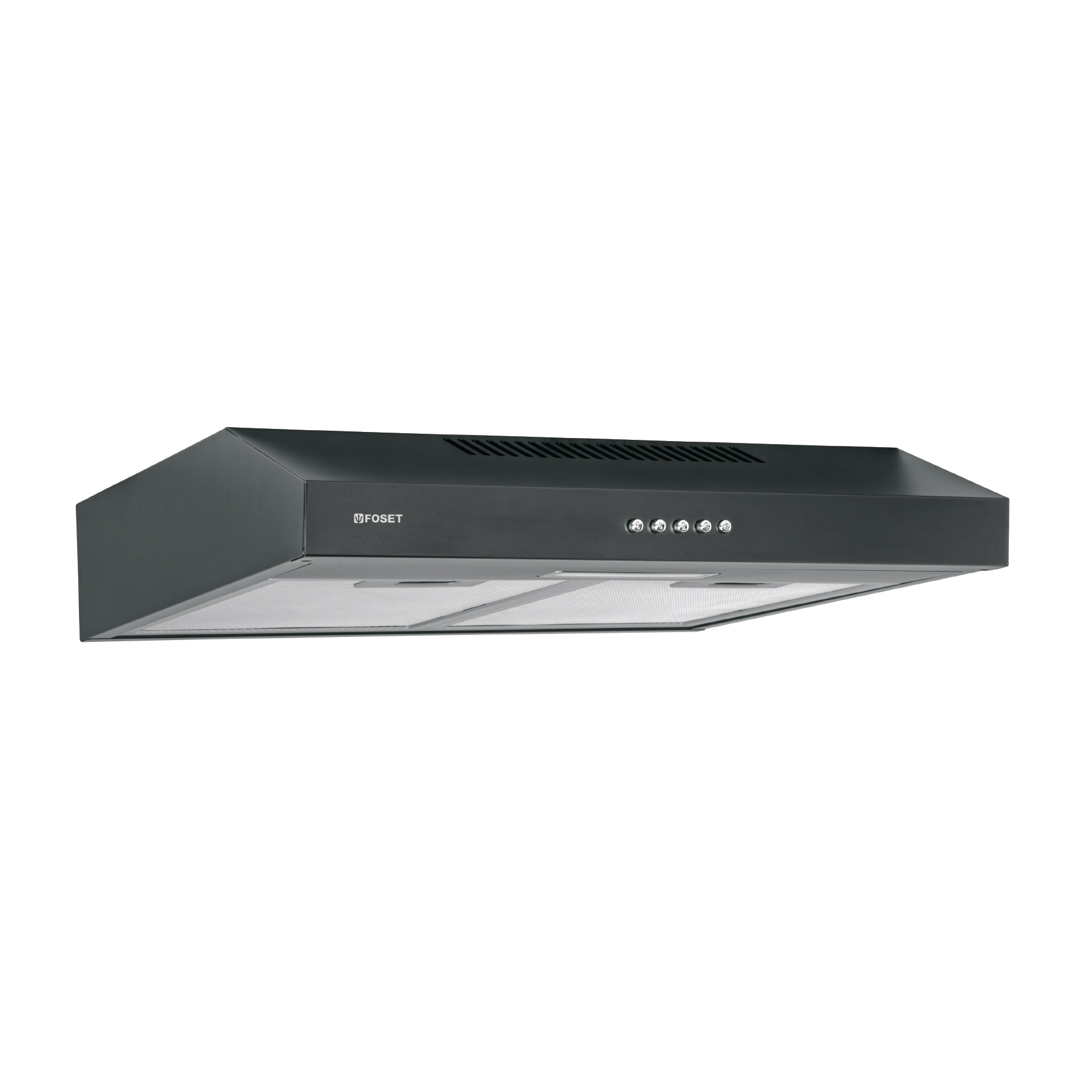 Campana extractora 50 cm, empotrable, negra, FOSET