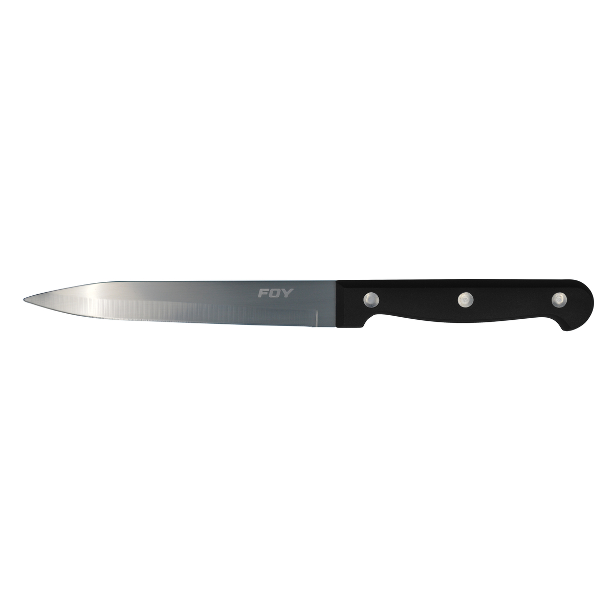 Cuchillo liso de acero inoxidable para asado con mango de plástico de 5"