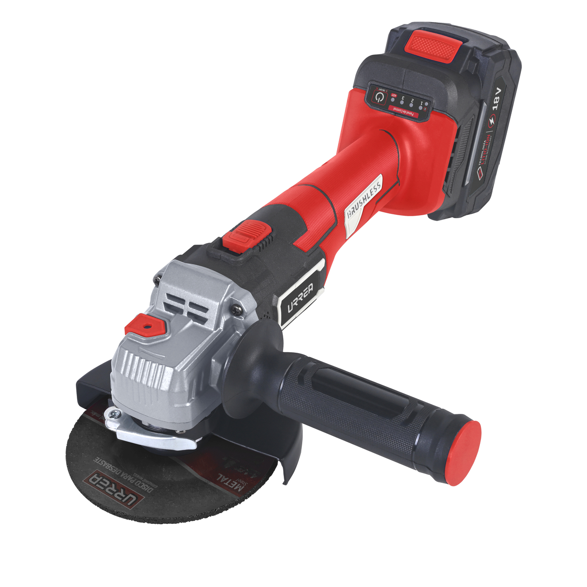 Esmeriladora angular inalámbrica 4-1/2" - 5" a batería Litio-ion 18 V, 4 Ah