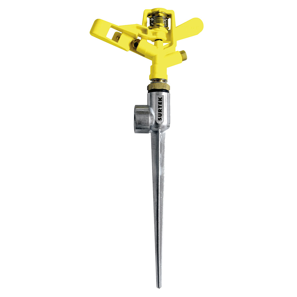 Aspersor metálico regulable por pulsación boquillas metálicas, 3/4" GHT, 1 vía