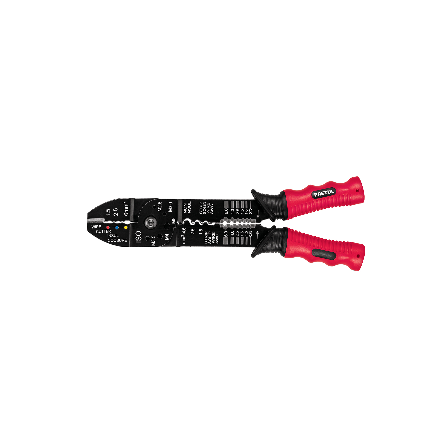 Pinza 9' pela cables, 18 a 10 AWG, PRETUL