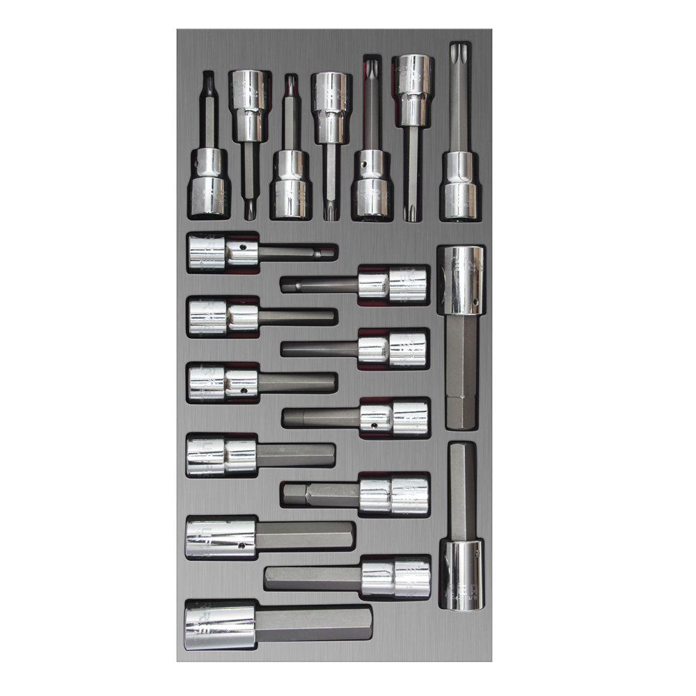 Juego de dados cuadro de 3/8" varias puntas 20 piezas, CH110L-C