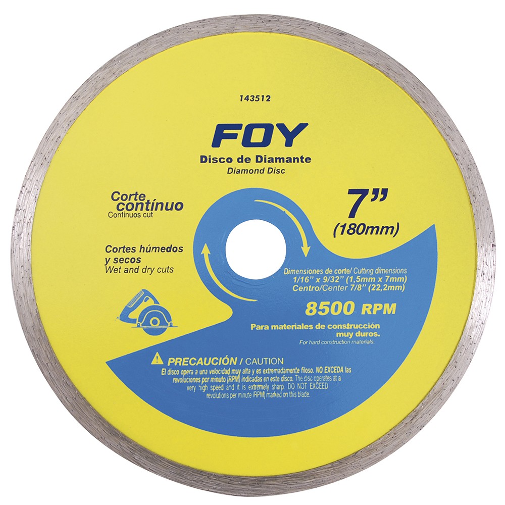 Disco de diamante continuo, 7"