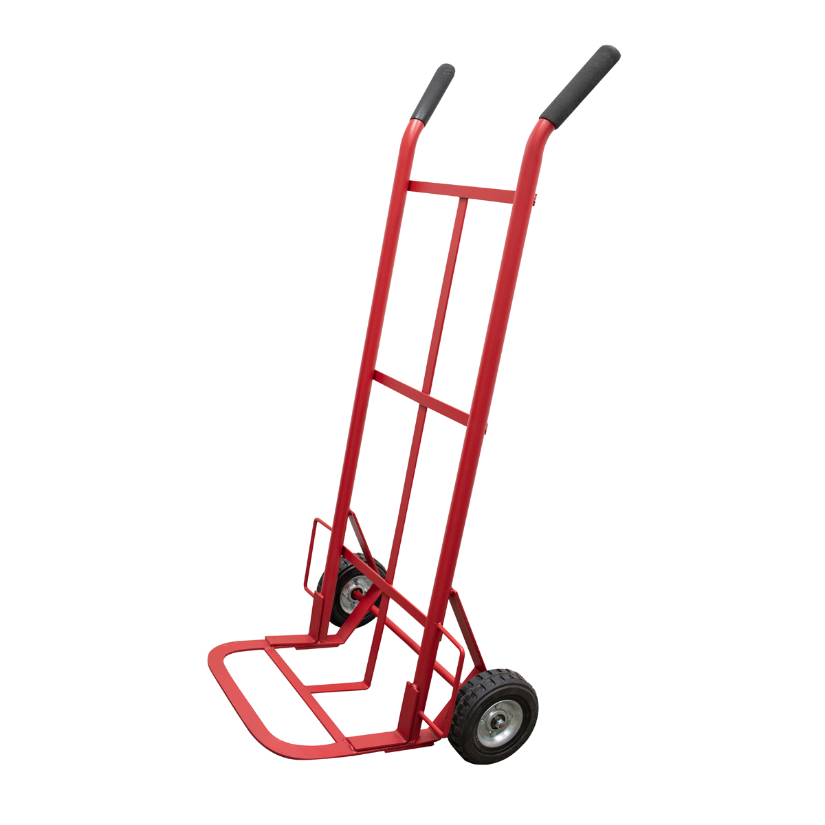 Diablo bodeguero con llanta sólida 8" color rojo, capacidad 400 kg