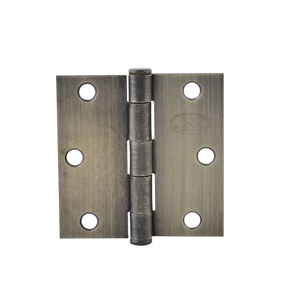 Bisagra cuadrada perno suelto de acero latón antiguo 4" x 4"