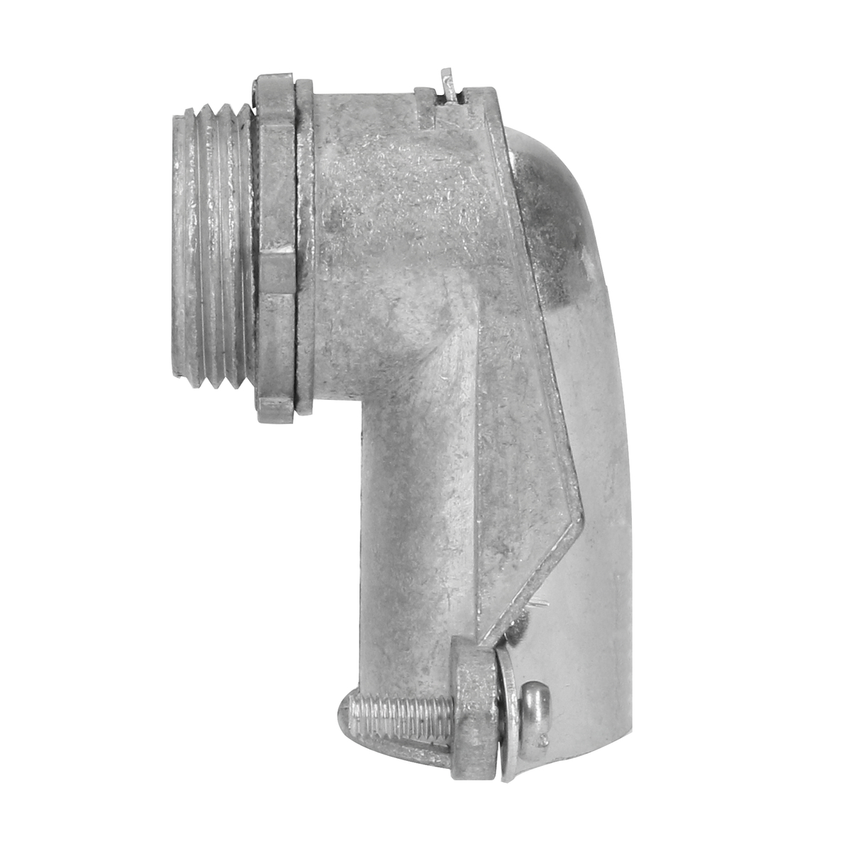 Conector curvo metálico para tubo flexible 1/2"