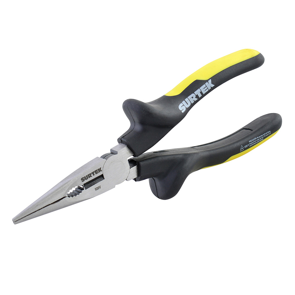 Pinza con mango bimaterial de 1000 V de puntas largas, 6"