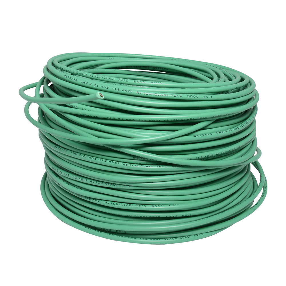 Cable eléctrico THW calibre 8, 100 m color verde