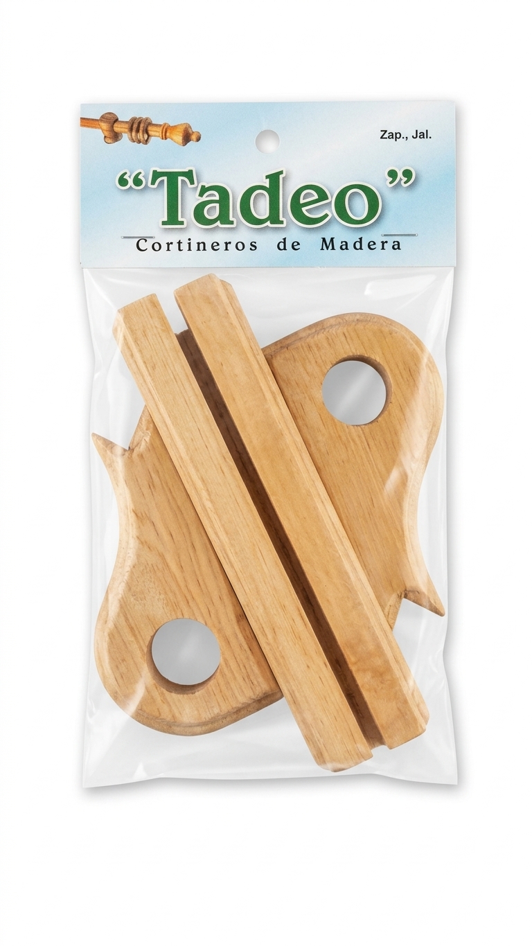 Cortinero de madera "Colita de pescado", #11