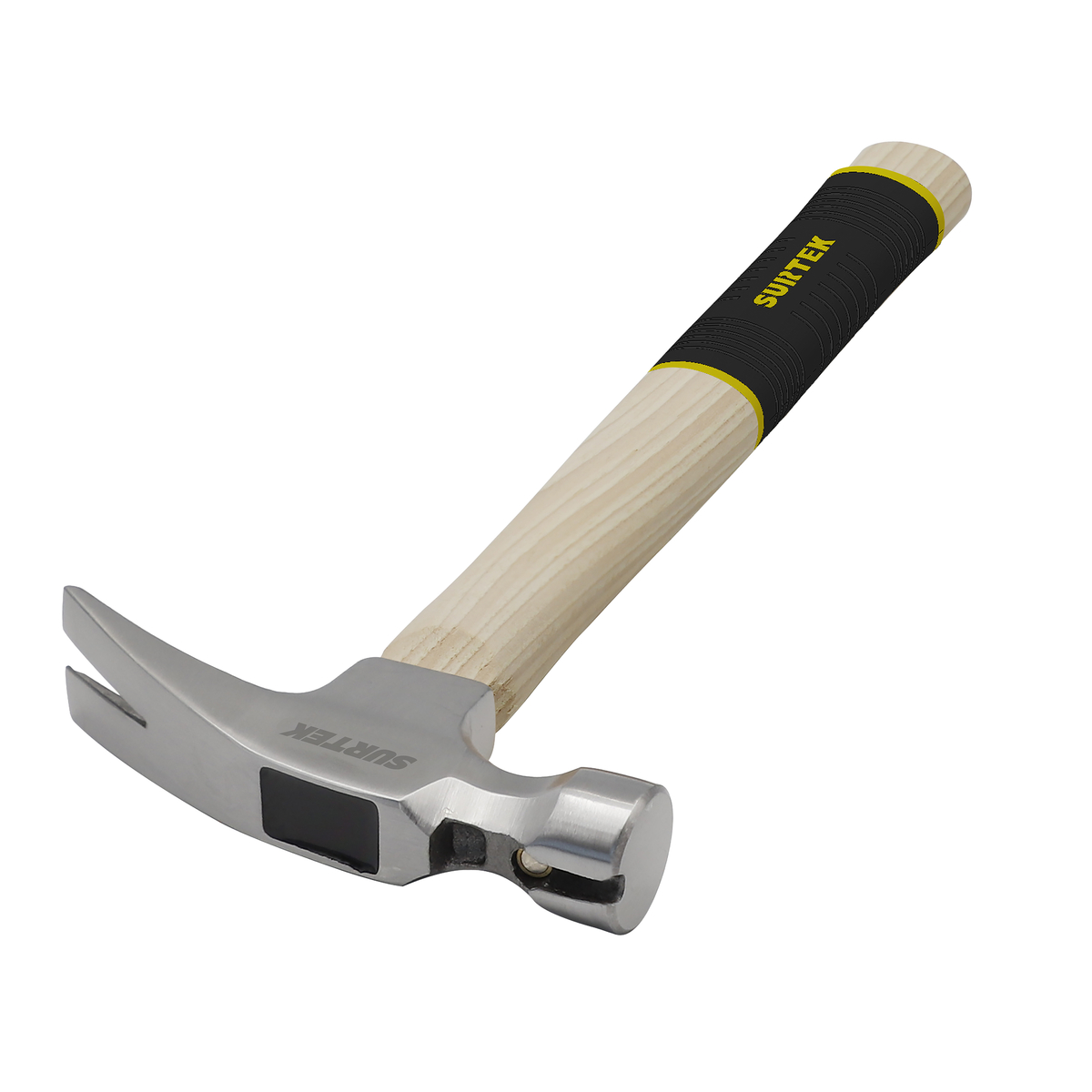 Martillo de uña recta pulido con mango de madera de 11-7/32", 16 oz