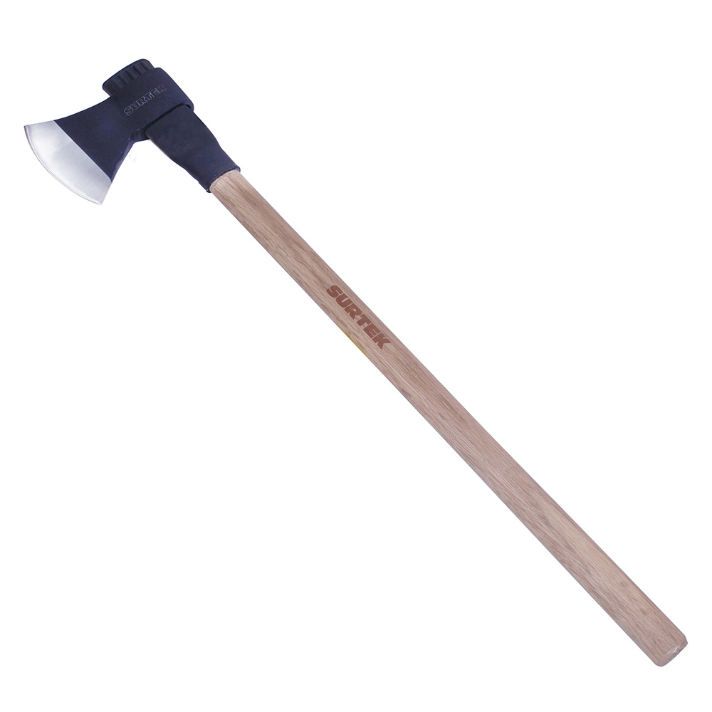 Hacha de labor entera con cabeza forjada en acero con mango de madera 36", 3-1/2 lb