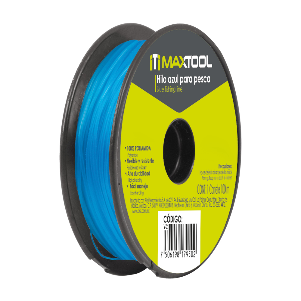 Hilo de Nylon para pesca 0.30 mm azul, 100m