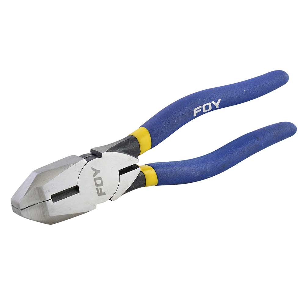 Pinza para electricista con mango doble plastisol corte lateral de 9"