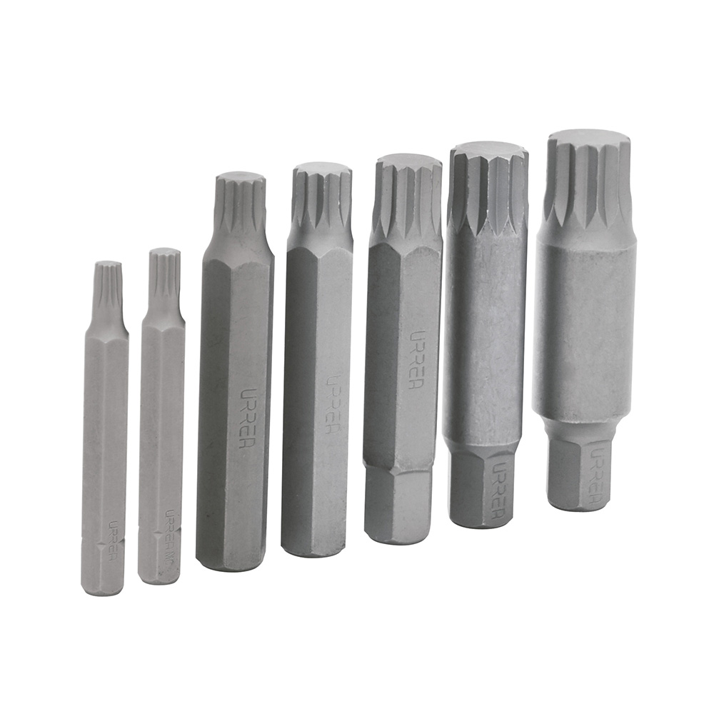 Juego de puntas bristol hexágono de 5/16", 7 piezas en caja metálica