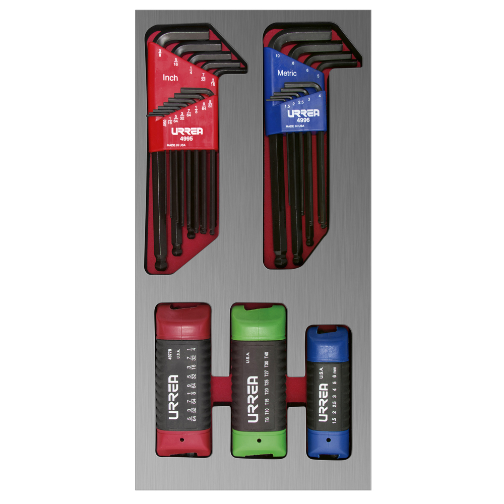 Juego de llaves hexagonales tipo navaja en pulgadas, métricas y Torx 46 piezas, CH120L-C