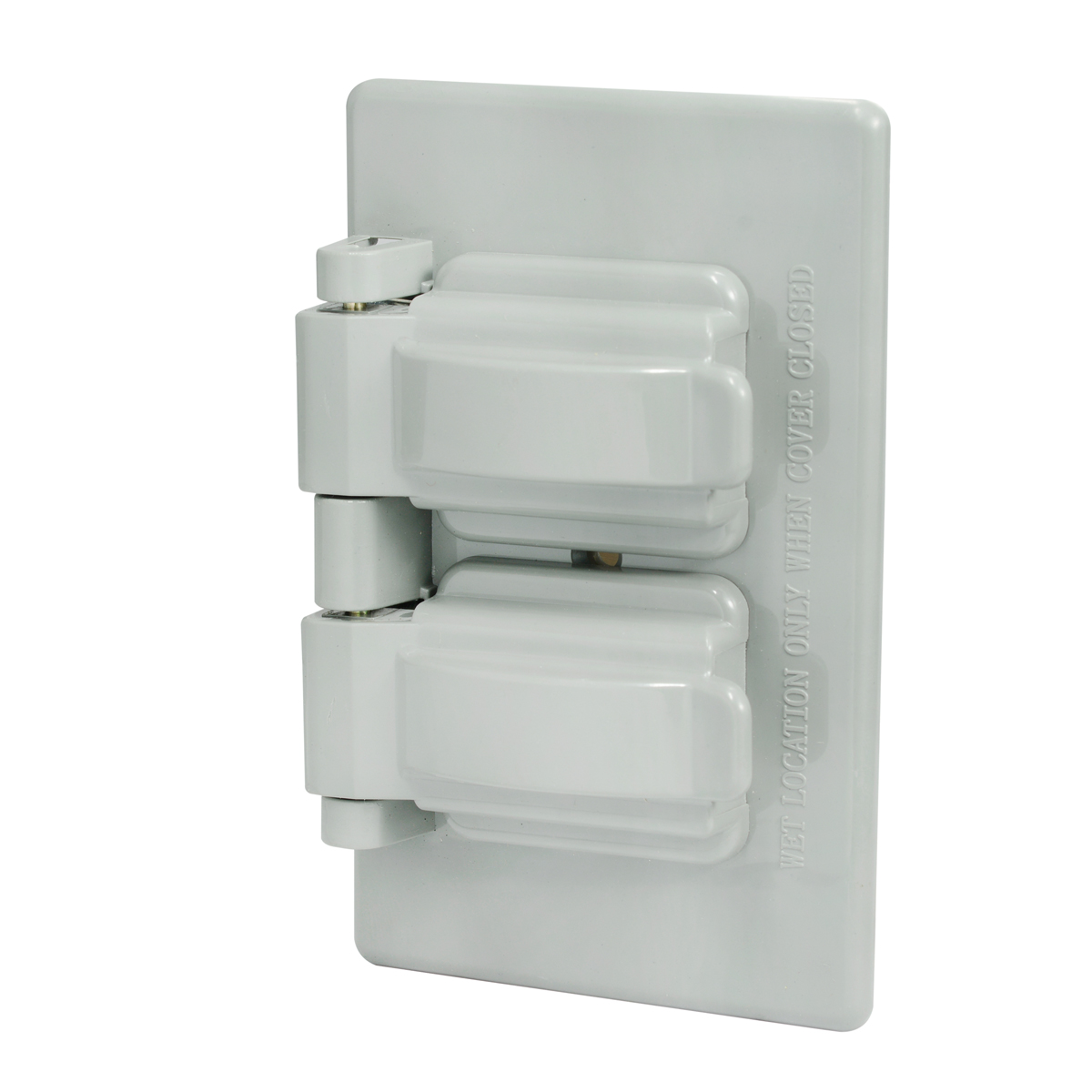 Placa doble plástica para intemperie, línea estándar, color gris