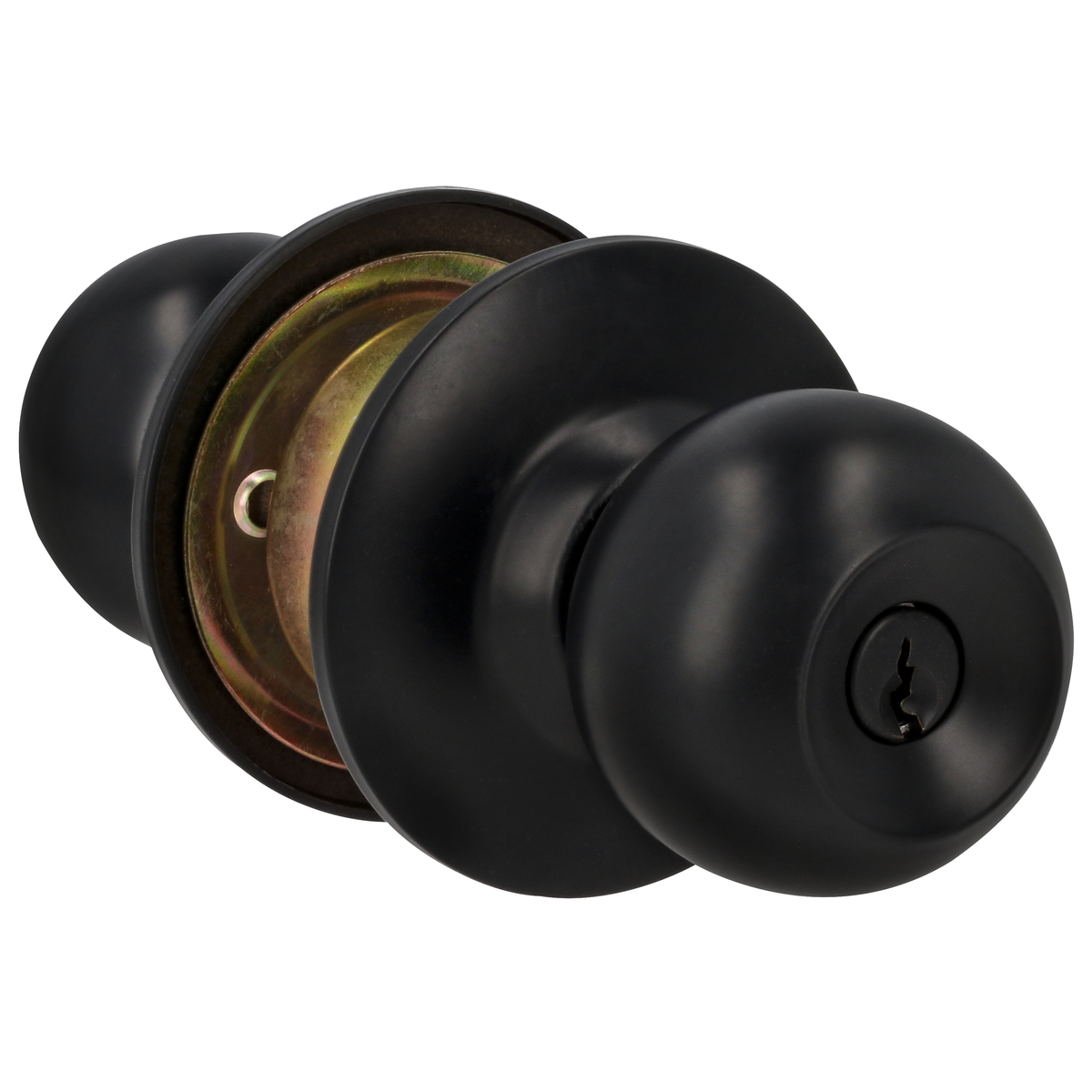 Pomo cilíndrico bola función entrada, acero negro, llave estándar