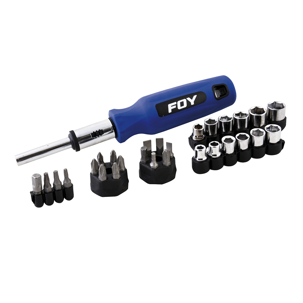 Juego de puntas y accesorios hexágono de 1/4", 29 piezas en blíster
