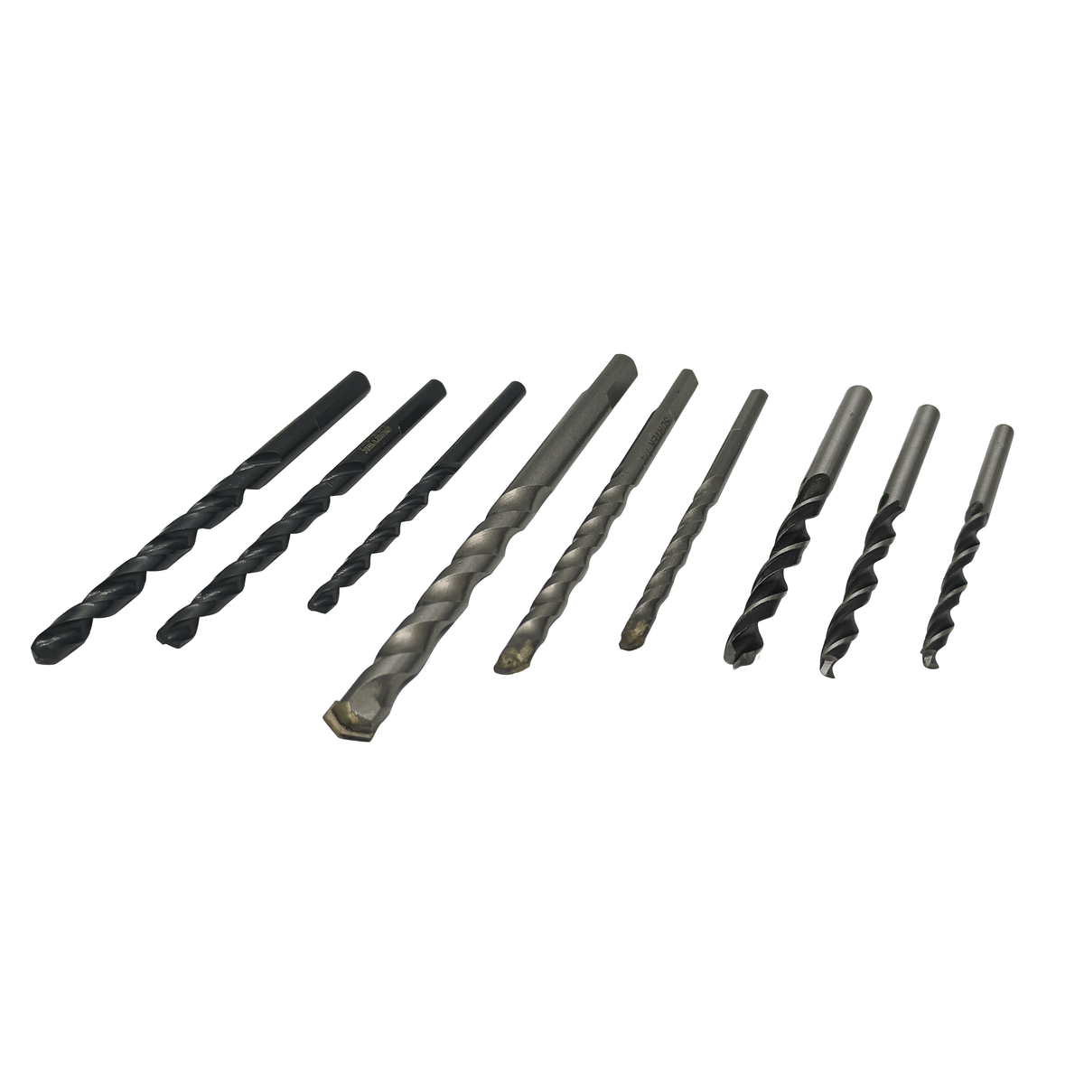 Juego combinado de brocas para metal, concreto y madera, 9 piezas