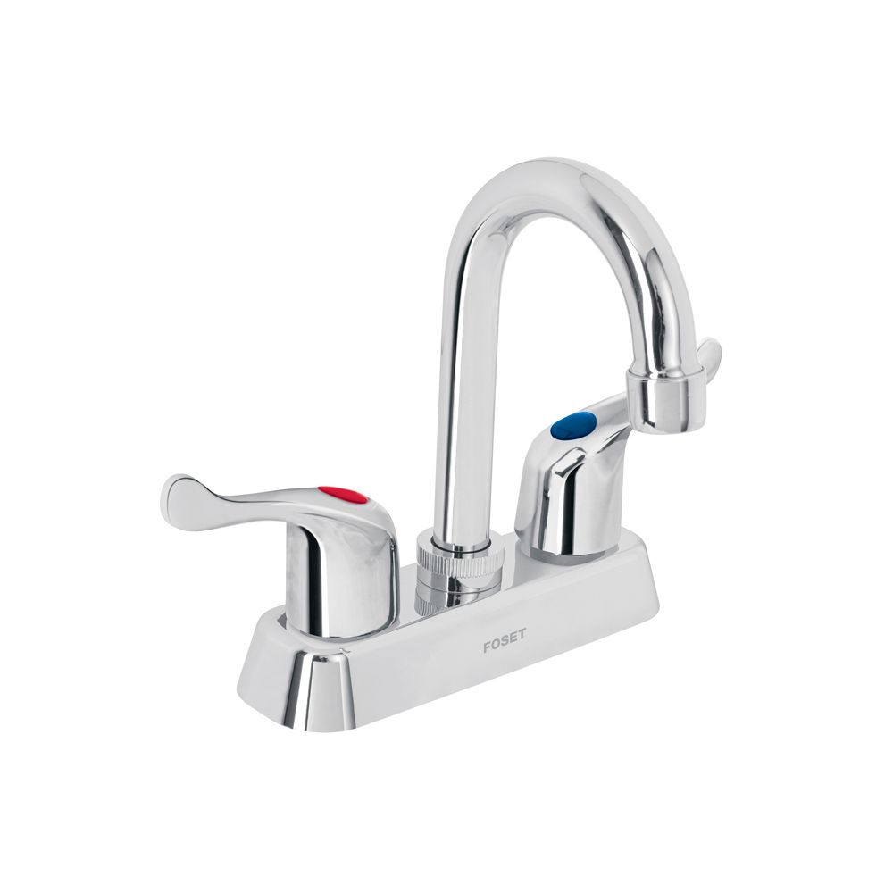 Mezcladora 4' lavabo, ABS, cuello bar, palanca, BASIC