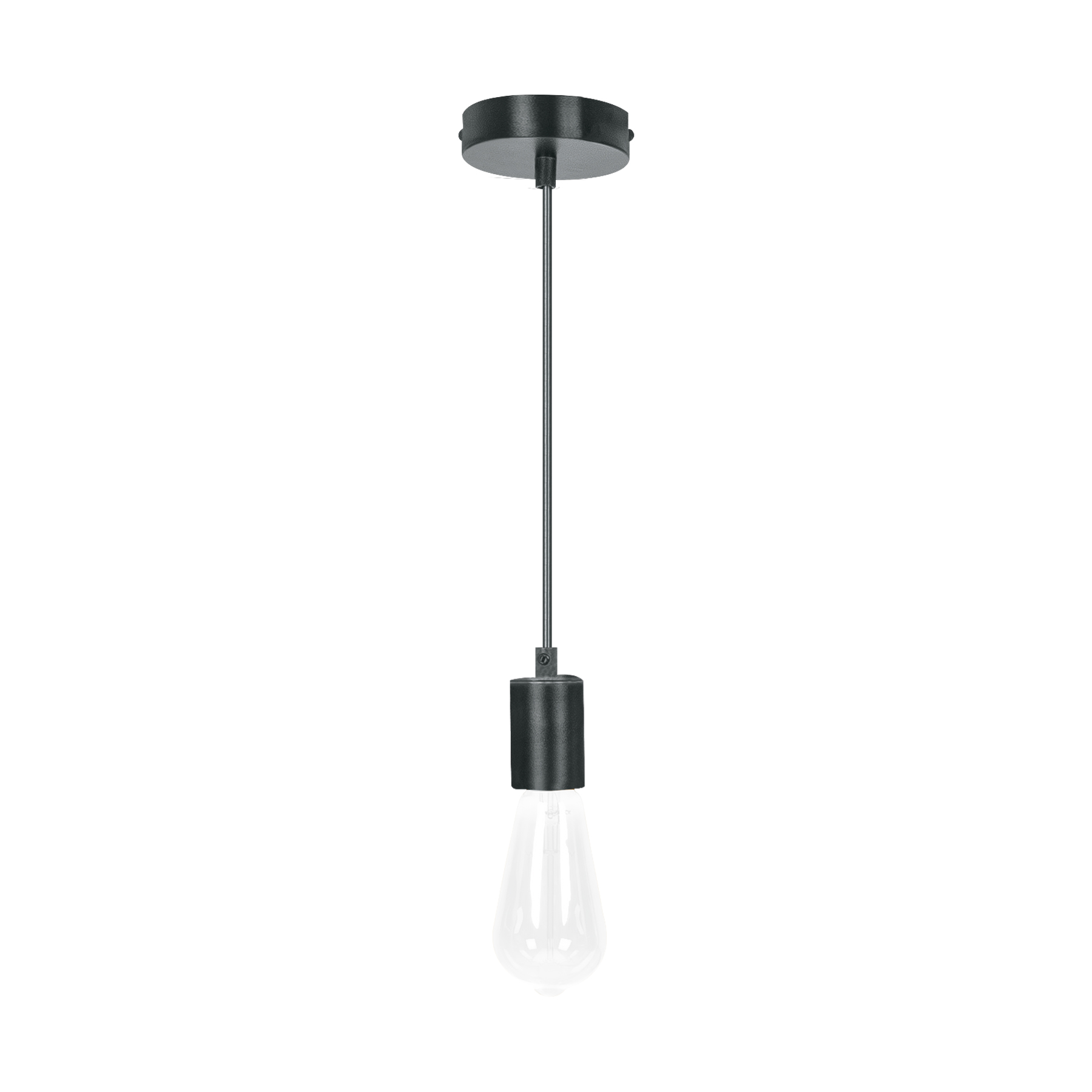 Socket colgante metálico, negro, VOLTECK