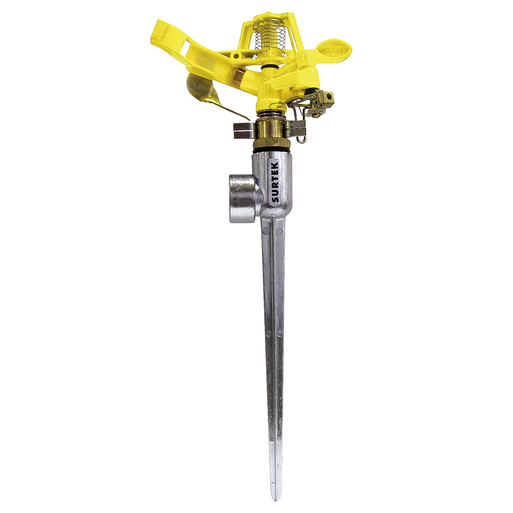 Aspersor metálico regulable por pulsación, 3/4" GHT, 1 vía