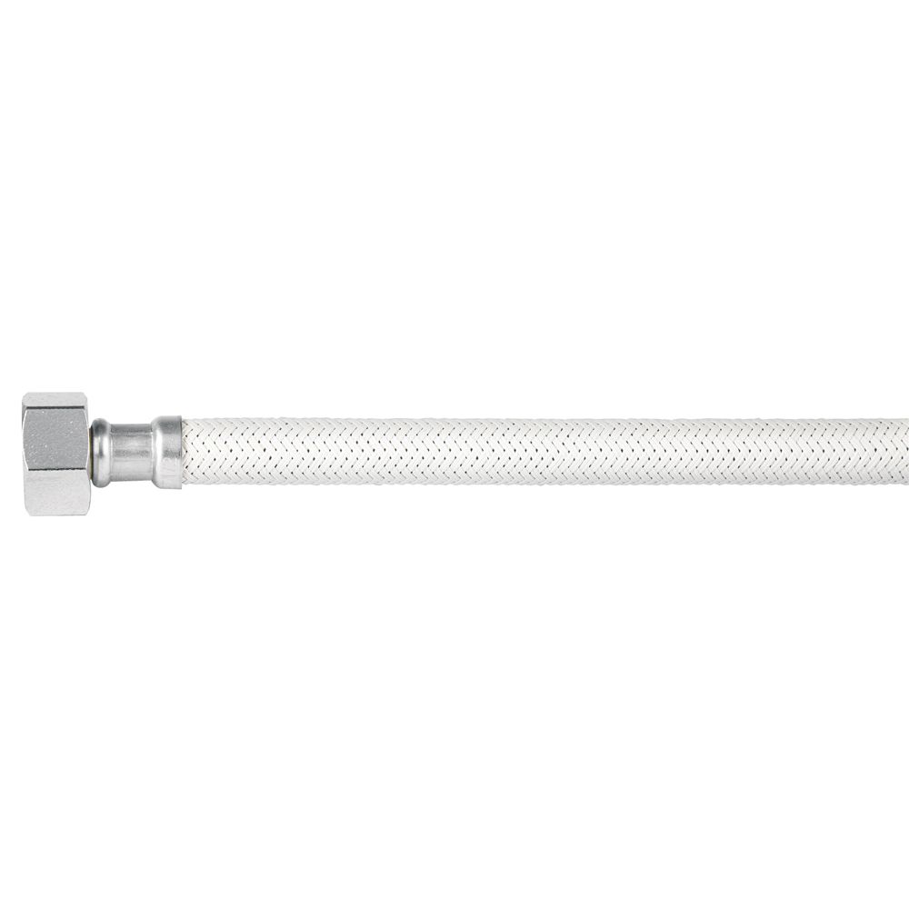Manguera lavabo/fregadero, vinilo blanco, 1/2' x 1/2', 55 cm