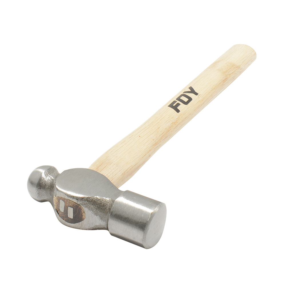 Martillo de bola pulido con mango de madera de 15", 32 oz